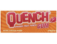 Quench Gum Twelve 10 Piece Packs Orange and Fruit Flavor