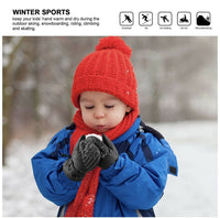 Andake Winter Warm Waterproof Kids Ski Mittens Gloves for Toddler, Unisex